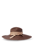 قبعة باناما بشريط ثلاثي اللف